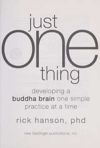 Cover of Just One Thing by Rick Hanson