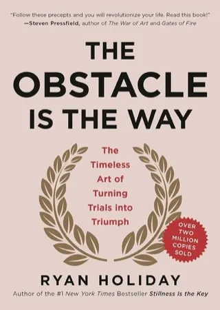 Cover of The Obstacle Is the Way by Ryan Holiday