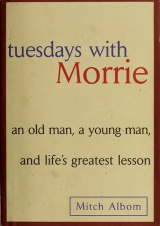Cover of Tuesdays with Morrie by Mitch Albom